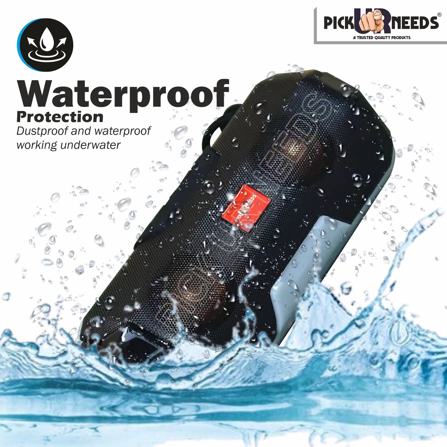 Pick Ur Needs  Rechargeable Mini Portable Wireless Bluetooth Super Bass Speaker With HD Audio 10 W Bluetooth Speaker (Green, Stereo Channel)